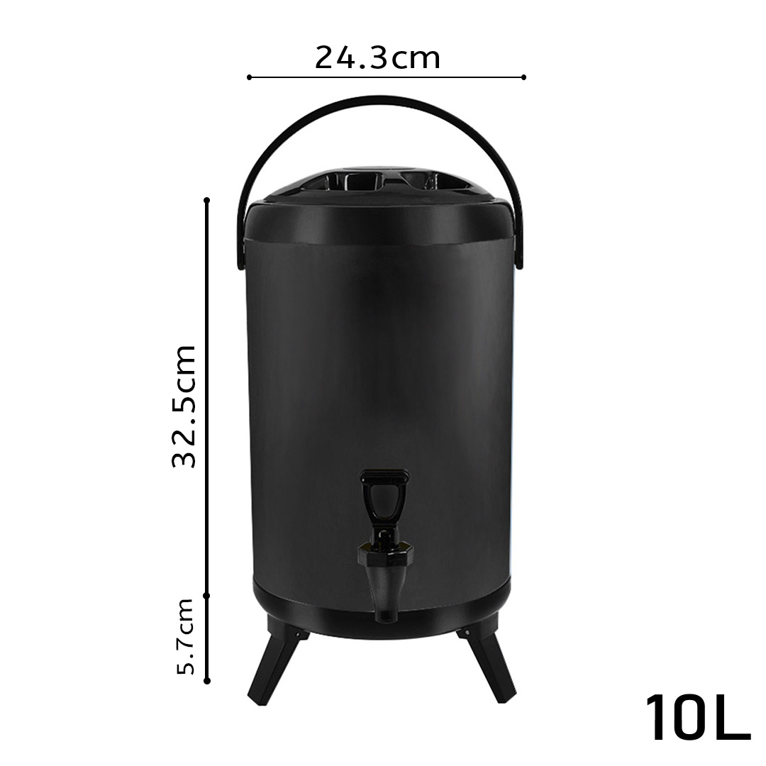 Soga 10L Stainless Steel Insulated Milk Tea Barrel Hot And Cold Beverage Dispenser Container With Faucet Black, Home &Amp; Living, Kitchen &Amp; Dining, Barware, Spirit Dispensers, ,  - Nz Depot 2