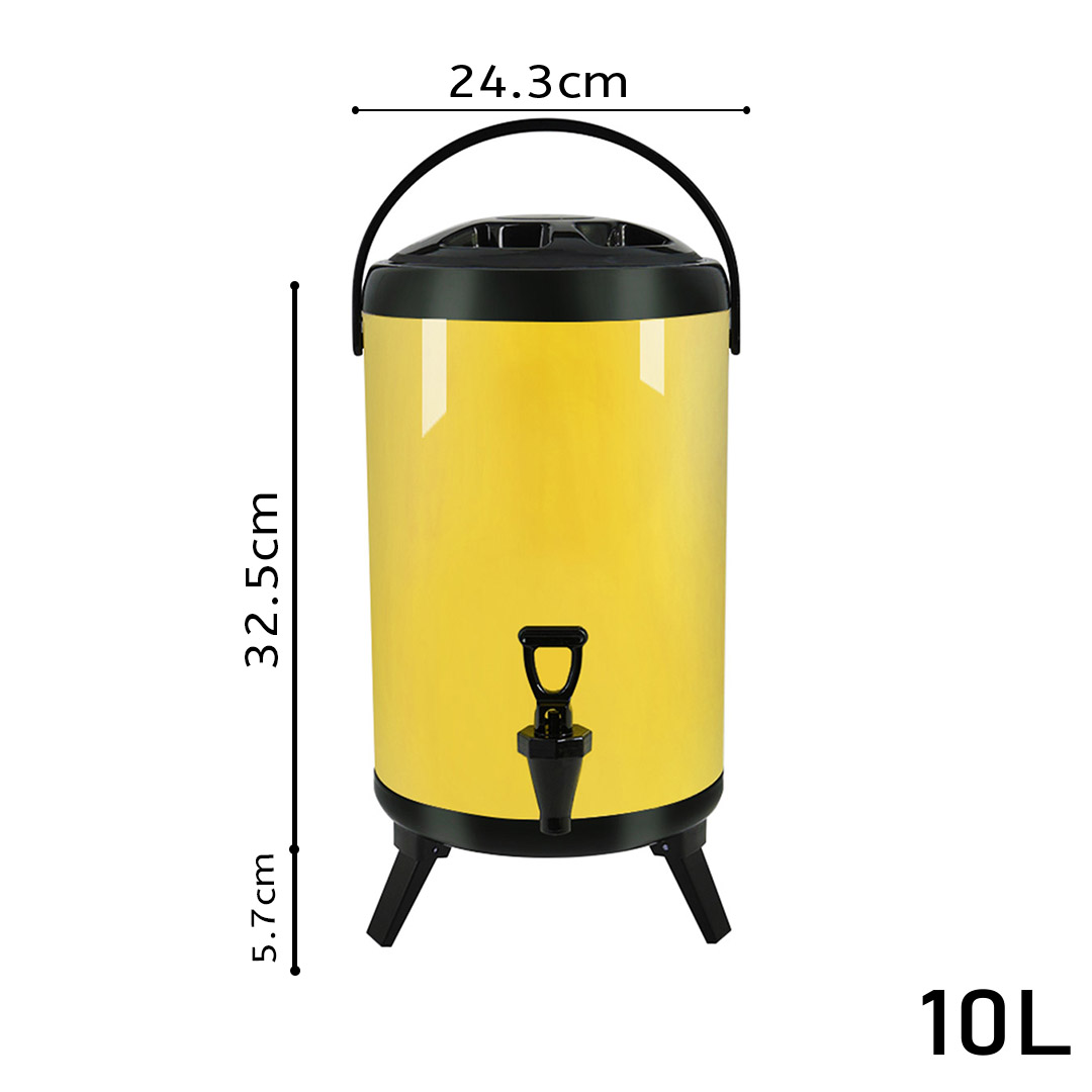 Soga 10L Stainless Steel Insulated Milk Tea Barrel Hot And Cold Beverage Dispenser Container With Faucet Yellow, Home &Amp; Living, Kitchen &Amp; Dining, Barware, Spirit Dispensers, ,  - Nz Depot 2