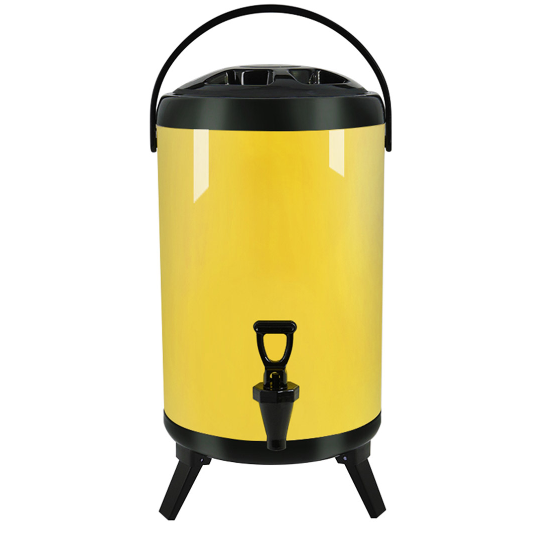 Soga 10L Stainless Steel Insulated Milk Tea Barrel Hot And Cold Beverage Dispenser Container With Faucet Yellow, Home &Amp; Living, Kitchen &Amp; Dining, Barware, Spirit Dispensers, ,  - Nz Depot 1