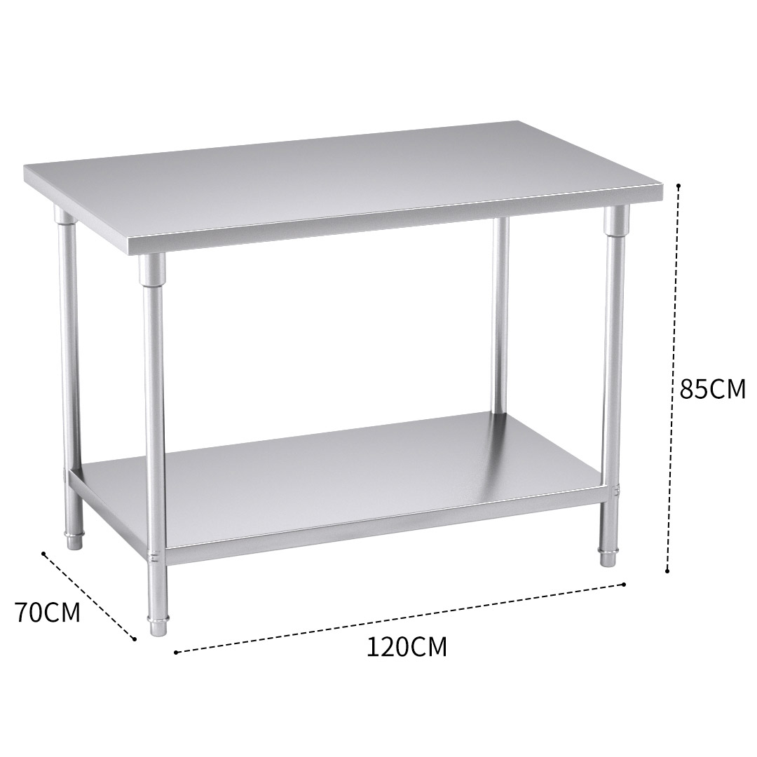 Soga 120*70*85Cm Commercial Catering Kitchen Stainless Steel Prep Work Bench, Furniture, Kitchen &Amp; Dining Room Furniture, Buffets, Sideboards &Amp; Kitchen Islands, , ,  - Nz Depot 3