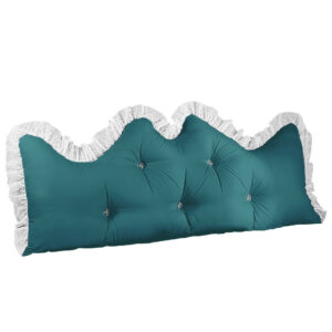 Soga 120Cm Blue Green Princess Bed Pillow Headboard Backrest Bedside Tatami Sofa Cushion With Ruffle Lace Home Decor Nz Depot - Nz Depot