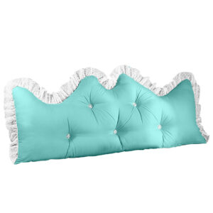 Soga 120Cm Light Blue Princess Bed Pillow Headboard Backrest Bedside Tatami Sofa Cushion With Ruffle Lace Home Decor Nz Depot - Nz Depot