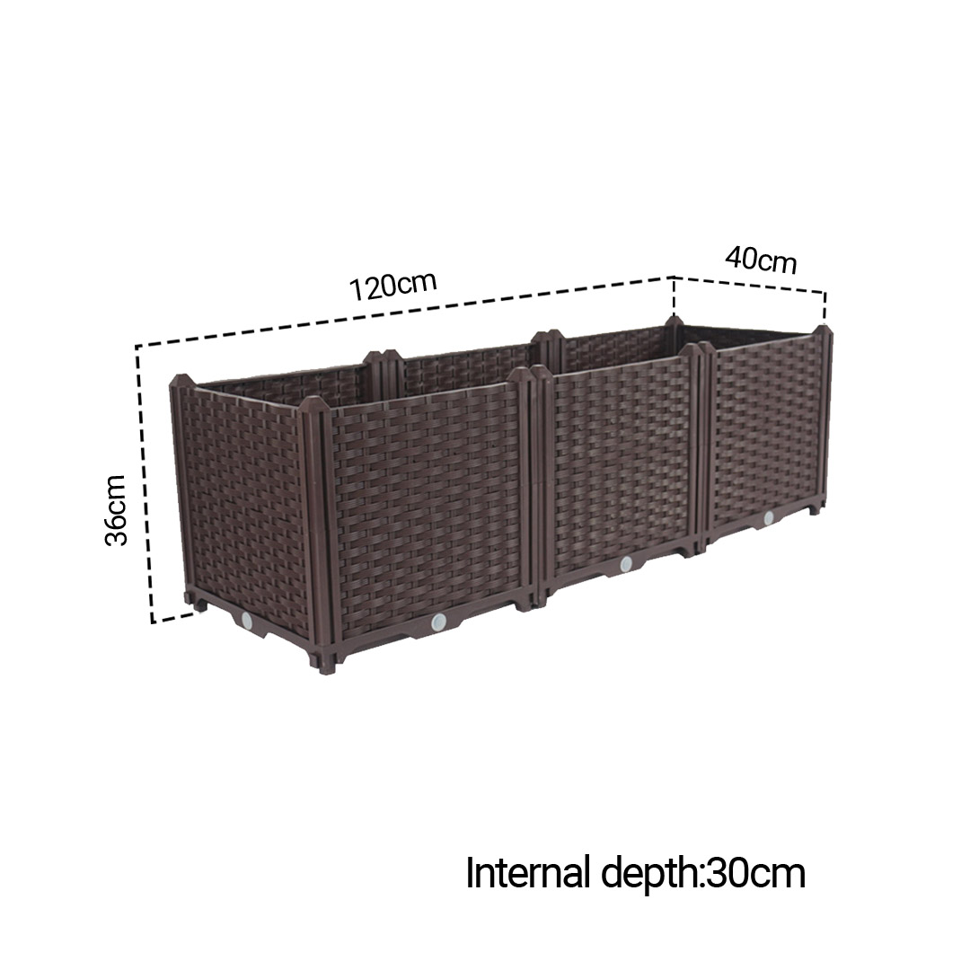 Soga 120Cm Raised Planter Box Vegetable Herb Flower Outdoor Plastic Plants Garden Bed Deepen, Garden, Tools &Amp; Hardware, Gardening &Amp; Lawn Care, Pots, Planters &Amp; Container Accessories, , ,  - Nz Depot 5