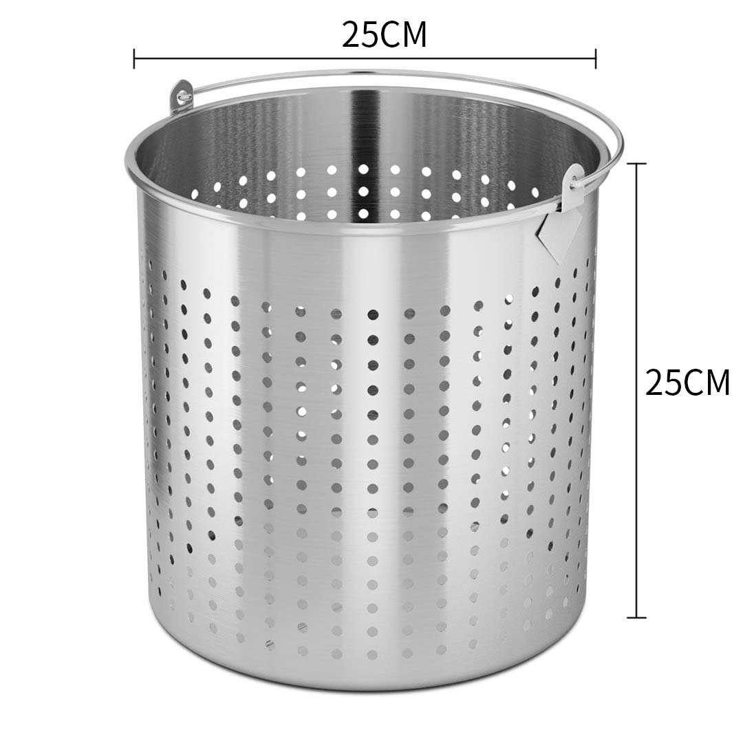 Soga 12L 18/10 Stainless Steel Perforated Stockpot Basket Pasta Strainer With Handle, Home &Amp; Living, Kitchen &Amp; Dining, Cookware, Stock &Amp; Multi Pots, ,  - Nz Depot 2