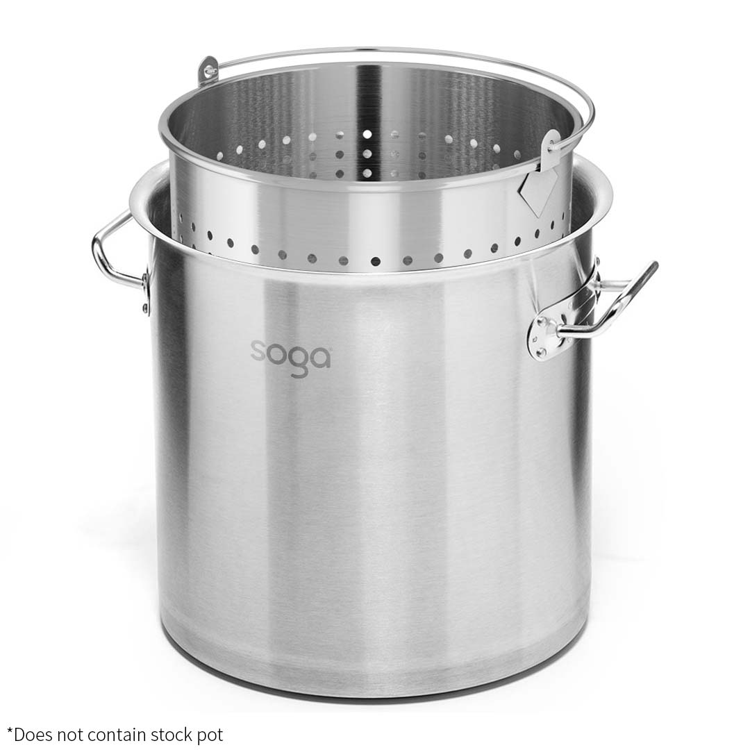 Soga 12L 18/10 Stainless Steel Perforated Stockpot Basket Pasta Strainer With Handle, Home &Amp; Living, Kitchen &Amp; Dining, Cookware, Stock &Amp; Multi Pots, ,  - Nz Depot 8