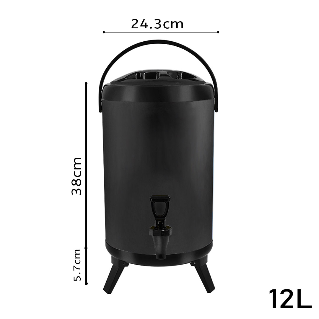 Soga 12L Stainless Steel Insulated Milk Tea Barrel Hot And Cold Beverage Dispenser Container With Faucet Black, Home &Amp; Living, Kitchen &Amp; Dining, Barware, Spirit Dispensers, ,  - Nz Depot 5