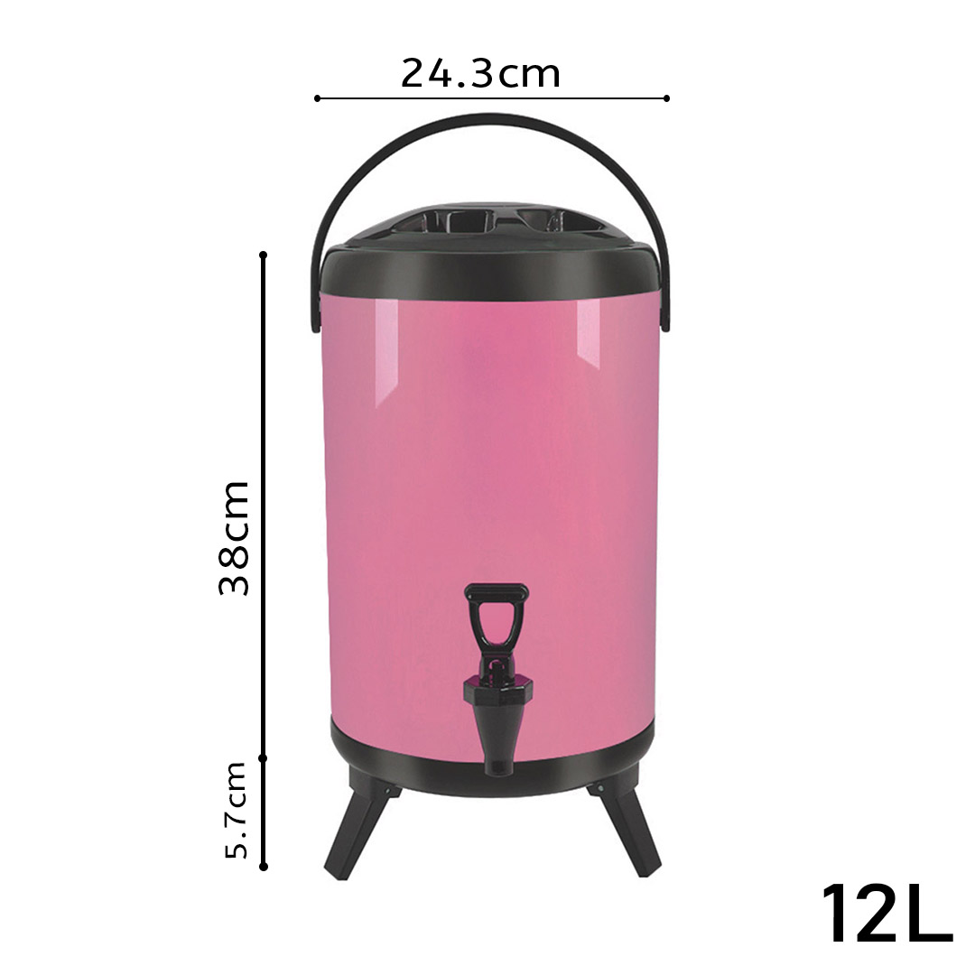 Soga 12L Stainless Steel Insulated Milk Tea Barrel Hot And Cold Beverage Dispenser Container With Faucet Pink, Home &Amp; Living, Kitchen &Amp; Dining, Barware, Spirit Dispensers, ,  - Nz Depot 2