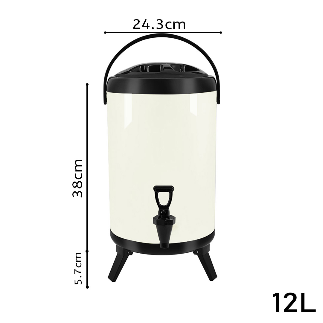 Soga 12L Stainless Steel Insulated Milk Tea Barrel Hot And Cold Beverage Dispenser Container With Faucet White, Home &Amp; Living, Kitchen &Amp; Dining, Barware, Spirit Dispensers, ,  - Nz Depot 2