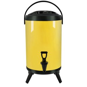 SOGA 12L Stainless Steel Insulated Milk Tea Barrel Hot and Cold Beverage Dispenser Container with Faucet Yellow, Home & Living, Kitchen & Dining, Barware, Spirit Dispensers, ,  - NZ DEPOT 1