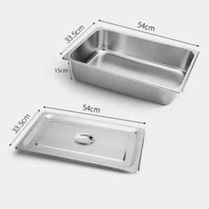 SOGA 12X Gastronorm GN Pan Full Size 1/1 GN Pan 15cm Deep Stainless Steel Tray With Lid, Home & Living, Kitchen & Dining, Bakeware, Baking Trays, ,  - NZ DEPOT 2