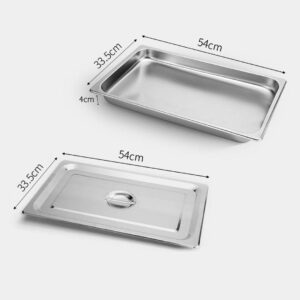 SOGA 12X Gastronorm GN Pan Full Size 1/1 GN Pan 4cm Deep Stainless Steel Tray With Lid, Home & Living, Kitchen & Dining, Bakeware, Baking Trays, ,  - NZ DEPOT 2