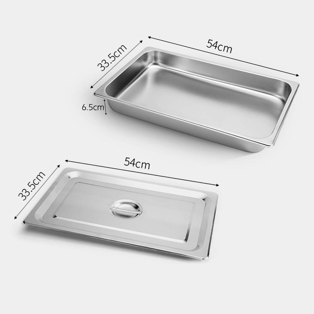 Soga 12X Gastronorm Gn Pan Full Size 1/1 Gn Pan 6.5Cm Deep Stainless Steel Tray With Lid, Home &Amp; Living, Kitchen &Amp; Dining, Bakeware, Baking Trays, ,  - Nz Depot 2