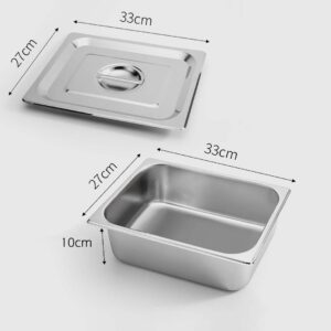 SOGA 12X Gastronorm GN Pan Full Size 1/2 GN Pan 10cm Deep Stainless Steel Tray With Lid, Home & Living, Kitchen & Dining, Bakeware, Baking Trays, ,  - NZ DEPOT 2