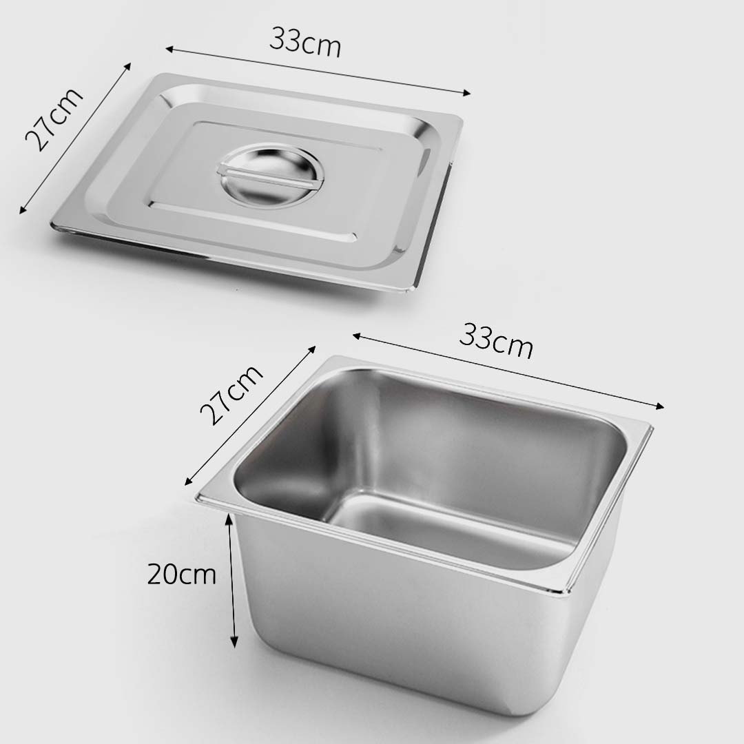 Soga 12X Gastronorm Gn Pan Full Size 1/2 Gn Pan 20Cm Deep Stainless Steel Tray With Lid, Home &Amp; Living, Kitchen &Amp; Dining, Bakeware, Baking Trays, ,  - Nz Depot 2