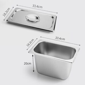 SOGA 12X Gastronorm GN Pan Full Size 1/3 GN Pan 20cm Deep Stainless Steel Tray With Lid, Home & Living, Kitchen & Dining, Bakeware, Baking Trays, ,  - NZ DEPOT 2