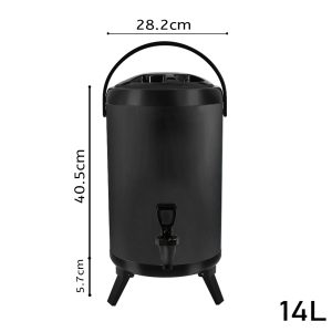 SOGA 14L Stainless Steel Insulated Milk Tea Barrel Hot and Cold Beverage Dispenser Container with Faucet Black, Home & Living, Kitchen & Dining, Barware, Spirit Dispensers, ,  - NZ DEPOT 2