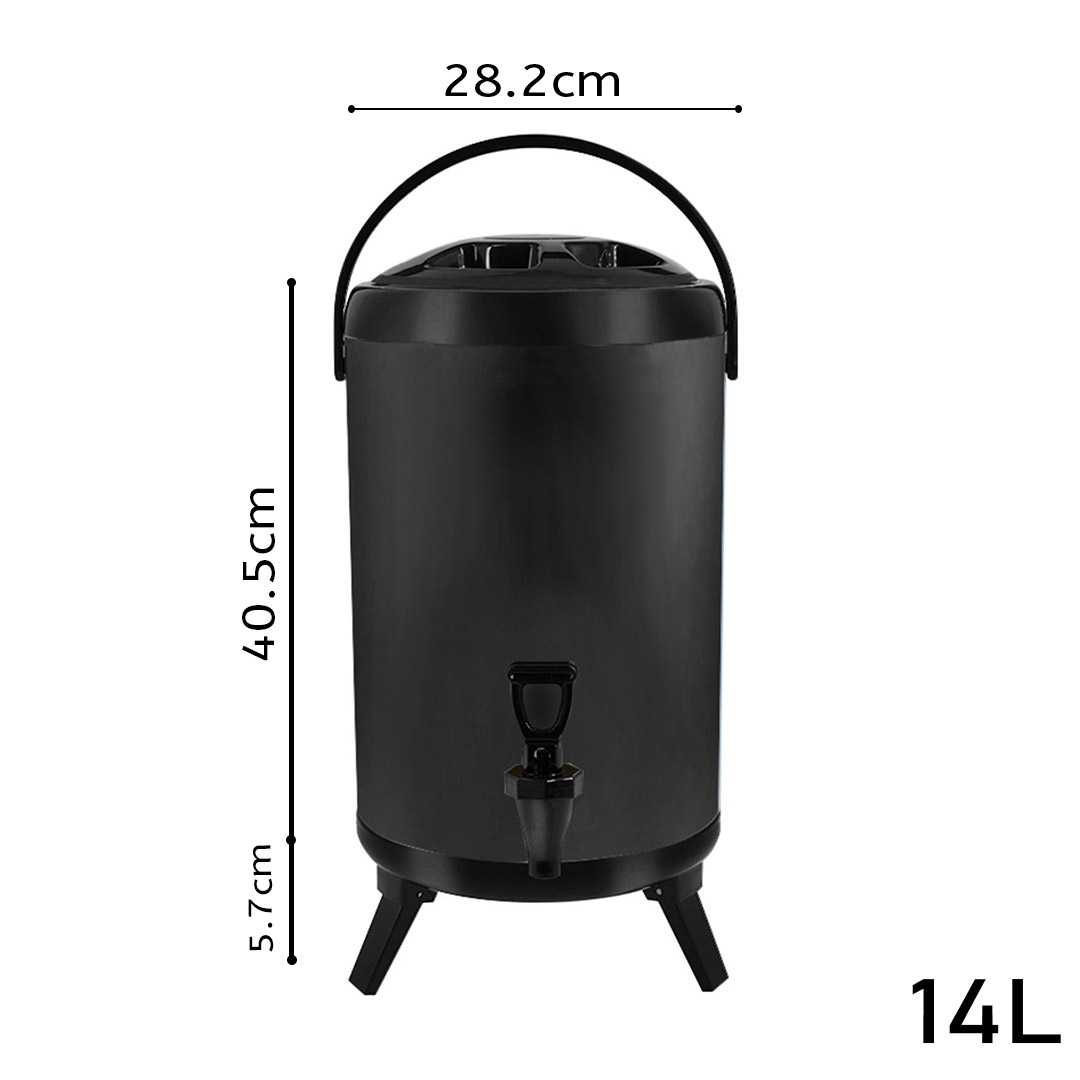 Soga 14L Stainless Steel Insulated Milk Tea Barrel Hot And Cold Beverage Dispenser Container With Faucet Black, Home &Amp; Living, Kitchen &Amp; Dining, Barware, Spirit Dispensers, ,  - Nz Depot 2