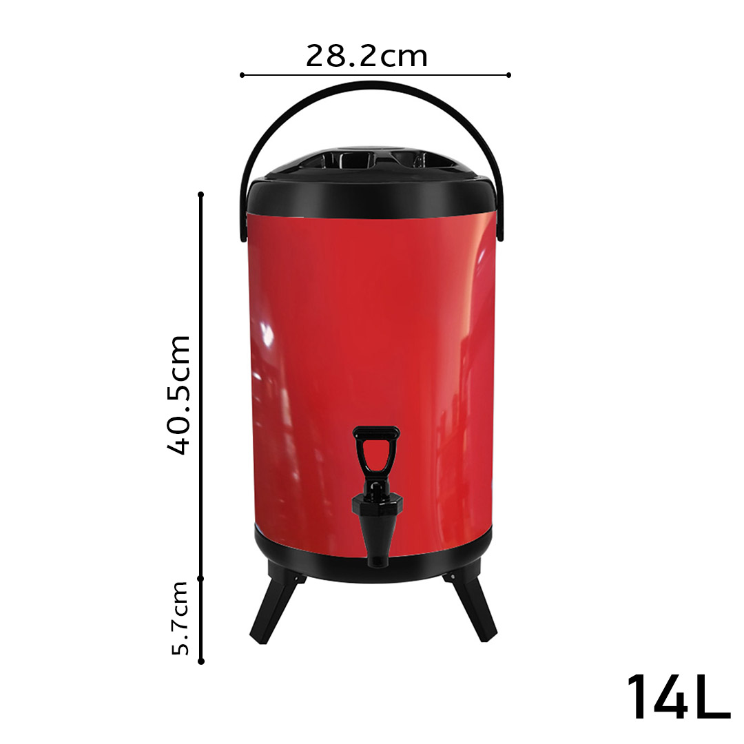 Soga 14L Stainless Steel Insulated Milk Tea Barrel Hot And Cold Beverage Dispenser Container With Faucet Red, Home &Amp; Living, Kitchen &Amp; Dining, Barware, Spirit Dispensers, ,  - Nz Depot 2