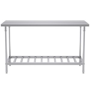 SOGA 150*70*85cm Commercial Catering Kitchen Stainless Steel Prep Work Bench, furniture, kitchen & dining room furniture, buffets, sideboards & kitchen islands, , ,  - NZ DEPOT 2