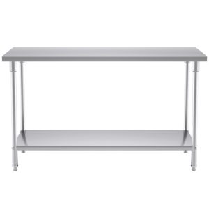 SOGA 150*70*85cm Commercial Catering Kitchen Stainless Steel Prep Work Bench, furniture, kitchen & dining room furniture, buffets, sideboards & kitchen islands, , ,  - NZ DEPOT 2