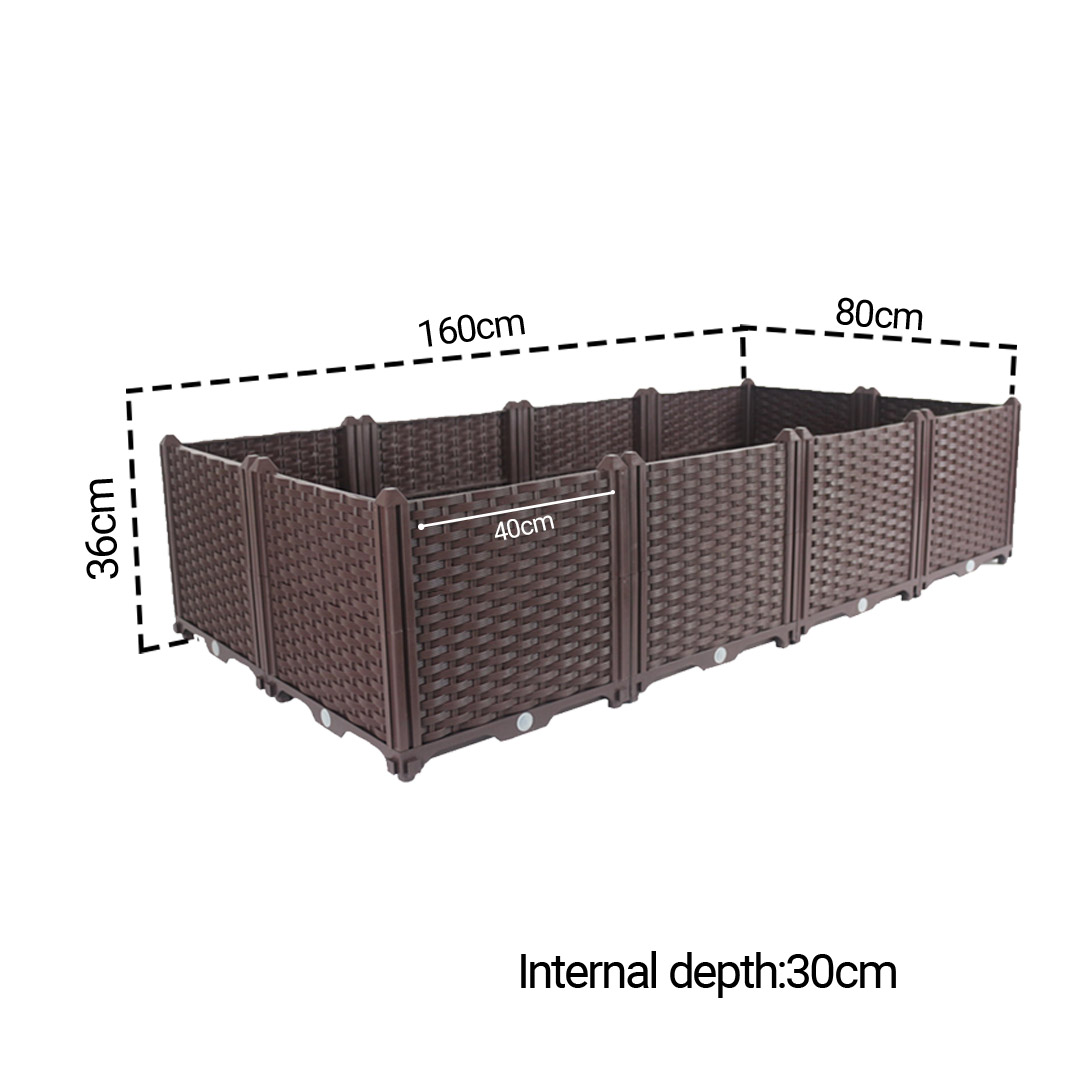 Soga 160Cm Raised Planter Box Vegetable Herb Flower Outdoor Plastic Plants Garden Bed Deepen, Garden, Tools &Amp; Hardware, Gardening &Amp; Lawn Care, Pots, Planters &Amp; Container Accessories, , ,  - Nz Depot 5