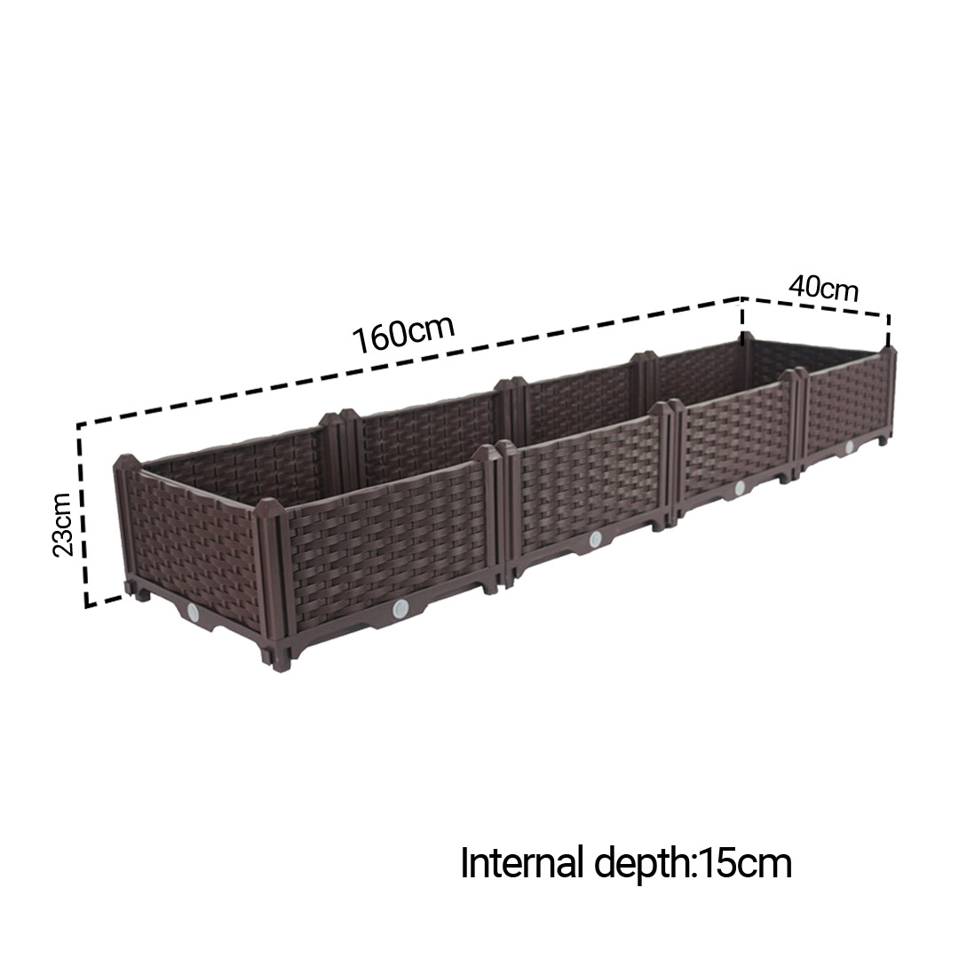 Soga 160Cm Raised Planter Box Vegetable Herb Flower Outdoor Plastic Plants Garden Bed, Garden, Tools &Amp; Hardware, Gardening &Amp; Lawn Care, Pots, Planters &Amp; Container Accessories, , ,  - Nz Depot 5