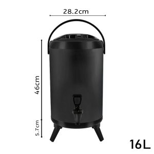 SOGA 16L Stainless Steel Insulated Milk Tea Barrel Hot and Cold Beverage Dispenser Container with Faucet Black, Home & Living, Kitchen & Dining, Barware, Spirit Dispensers, ,  - NZ DEPOT 2