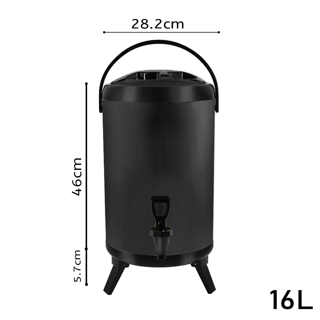 Soga 16L Stainless Steel Insulated Milk Tea Barrel Hot And Cold Beverage Dispenser Container With Faucet Black, Home &Amp; Living, Kitchen &Amp; Dining, Barware, Spirit Dispensers, ,  - Nz Depot 2