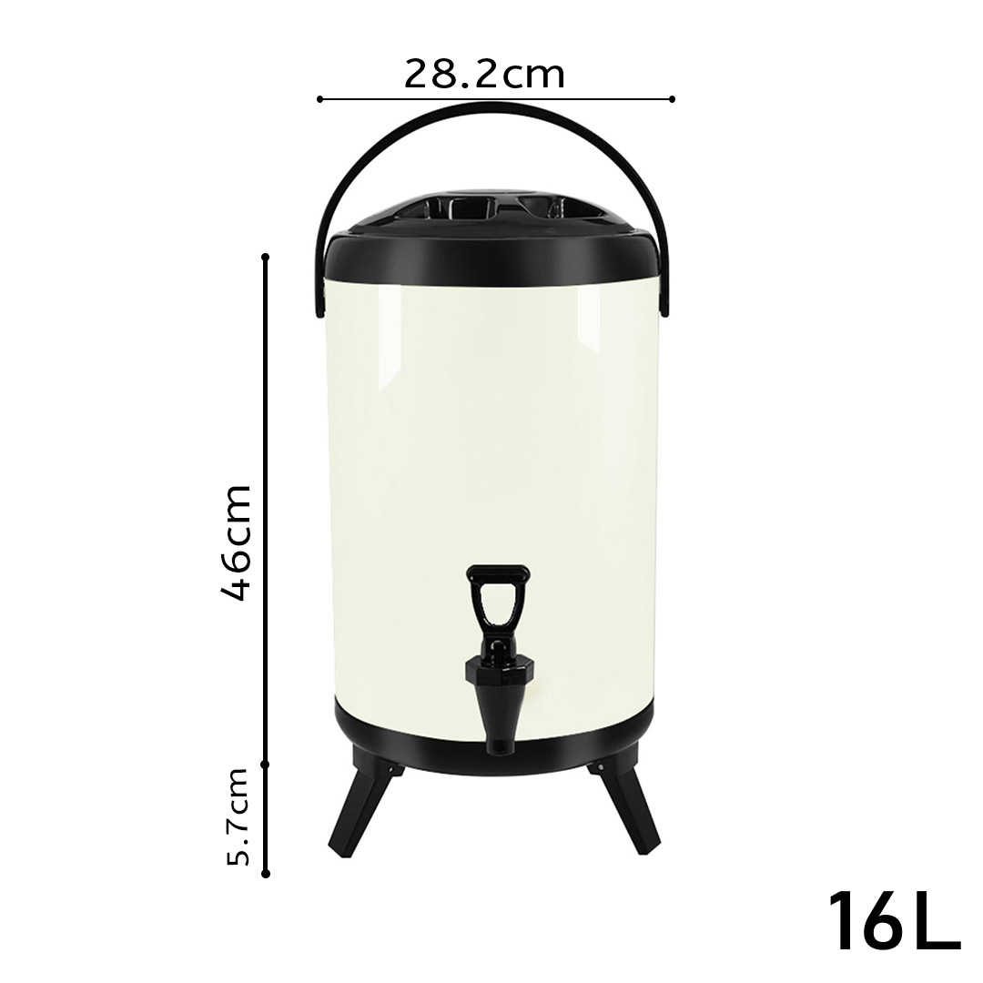 Soga 16L Stainless Steel Insulated Milk Tea Barrel Hot And Cold Beverage Dispenser Container With Faucet White, Home &Amp; Living, Kitchen &Amp; Dining, Barware, Spirit Dispensers, ,  - Nz Depot 2