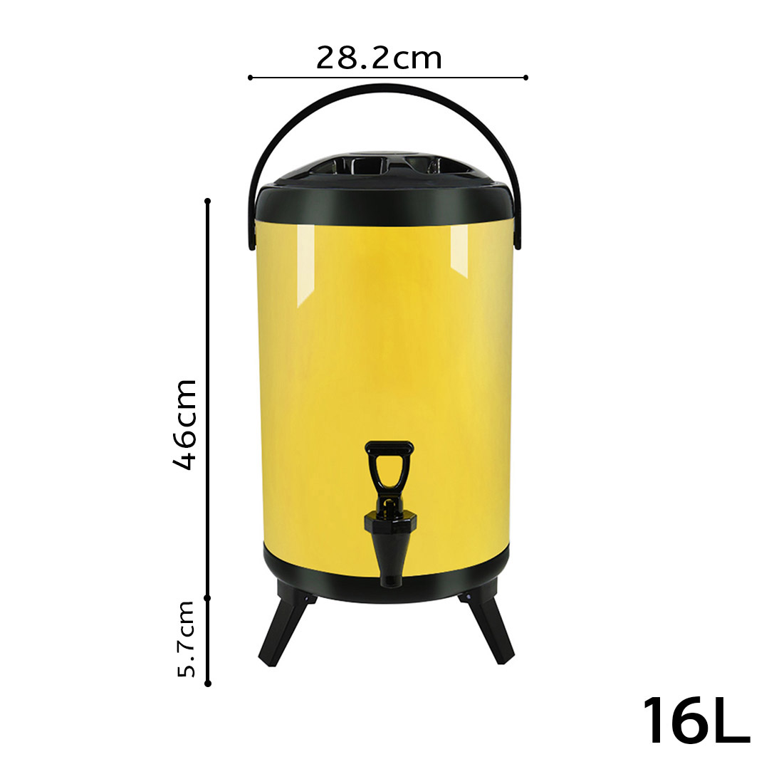 Soga 16L Stainless Steel Insulated Milk Tea Barrel Hot And Cold Beverage Dispenser Container With Faucet Yellow, Home &Amp; Living, Kitchen &Amp; Dining, Barware, Spirit Dispensers, ,  - Nz Depot 2