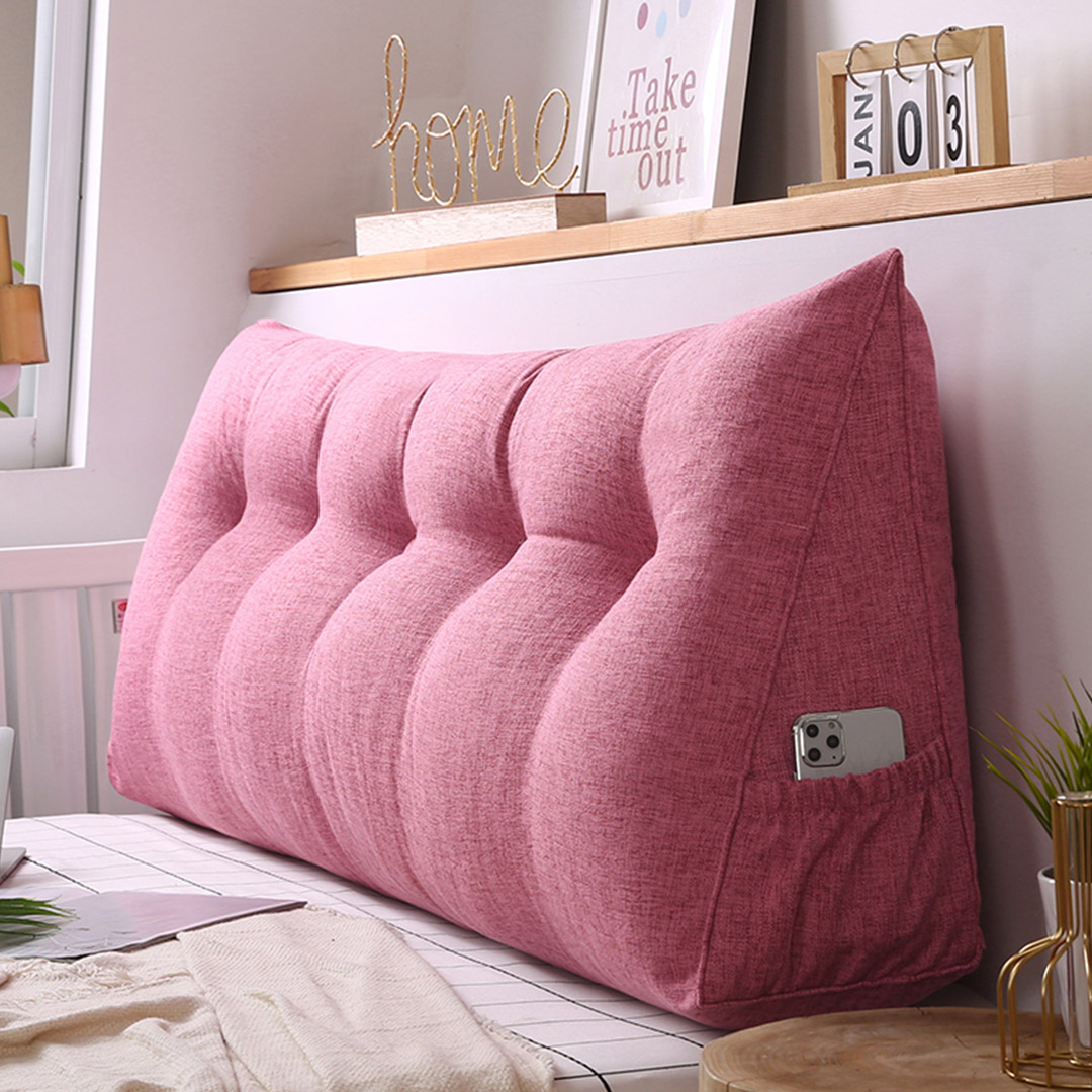 Soga 180Cm Pink Triangular Wedge Bed Pillow Headboard Backrest Bedside Tatami Cushion Home Decor, Furniture, Living Room Furniture, Occasional Chairs, , ,  - Nz Depot 4