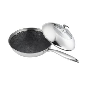 SOGA 18/10 Stainless Steel Fry Pan 30cm Frying Pan Top Grade Cooking Non Stick Interior Skillet with Lid, home & living, kitchen & dining, cookware, frying pans, ,  - NZ DEPOT 1