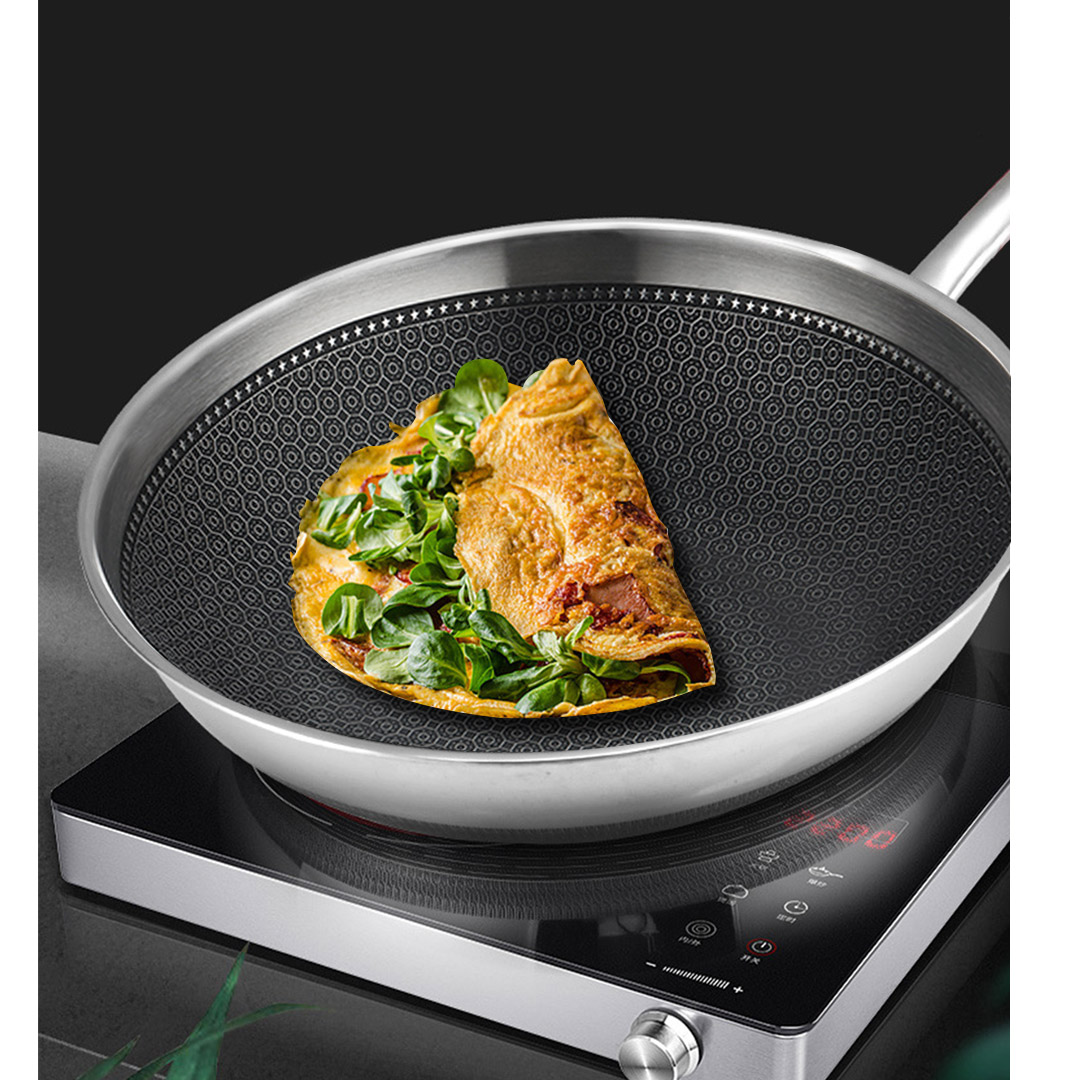 Soga 18/10 Stainless Steel Fry Pan 30Cm Frying Pan Top Grade Cooking Non Stick Interior Skillet With Lid, Home &Amp; Living, Kitchen &Amp; Dining, Cookware, Frying Pans, ,  - Nz Depot 7