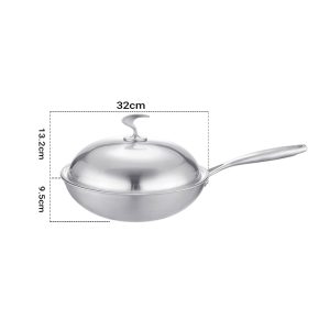 SOGA 18/10 Stainless Steel Fry Pan 32cm Frying Pan Top Grade Cooking Skillet with Lid, home & living, kitchen & dining, cookware, frying pans, ,  - NZ DEPOT 2