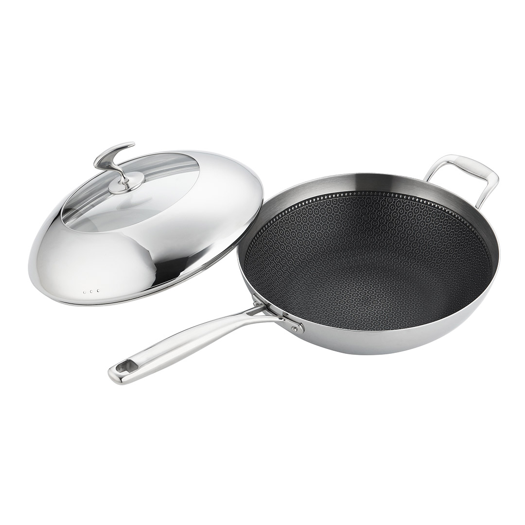 Soga 18/10 Stainless Steel Fry Pan 32Cm Frying Pan Top Grade Non Stick Interior Skillet With Helper Handle And Lid, Home &Amp; Living, Kitchen &Amp; Dining, Cookware, Frying Pans, ,  - Nz Depot 3