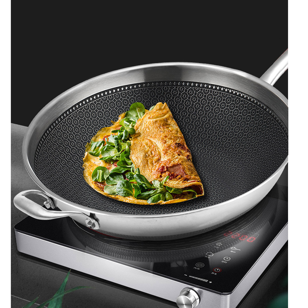 Soga 18/10 Stainless Steel Fry Pan 32Cm Frying Pan Top Grade Non Stick Interior Skillet With Helper Handle And Lid, Home &Amp; Living, Kitchen &Amp; Dining, Cookware, Frying Pans, ,  - Nz Depot 7