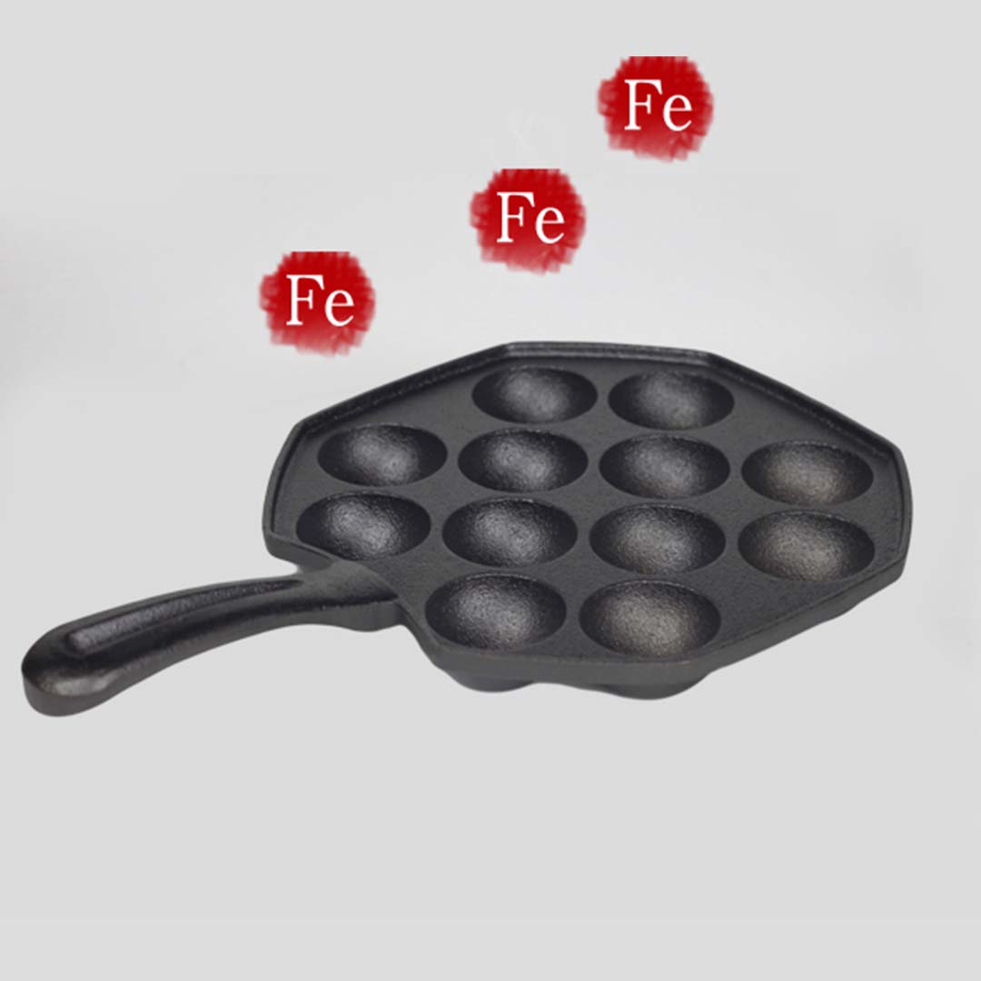 Soga 18Cm Cast Iron Takoyaki Fry Pan Octopus Balls Maker 12 Hole Cavities Grill Mold, Home &Amp; Living, Kitchen &Amp; Dining, Cookware, Frying Pans, ,  - Nz Depot 3