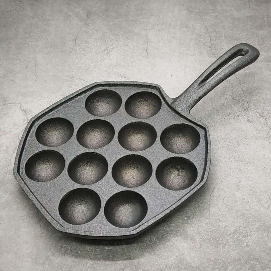 Soga 18Cm Cast Iron Takoyaki Fry Pan Octopus Balls Maker 12 Hole Cavities Grill Mold, Home &Amp; Living, Kitchen &Amp; Dining, Cookware, Frying Pans, ,  - Nz Depot 7