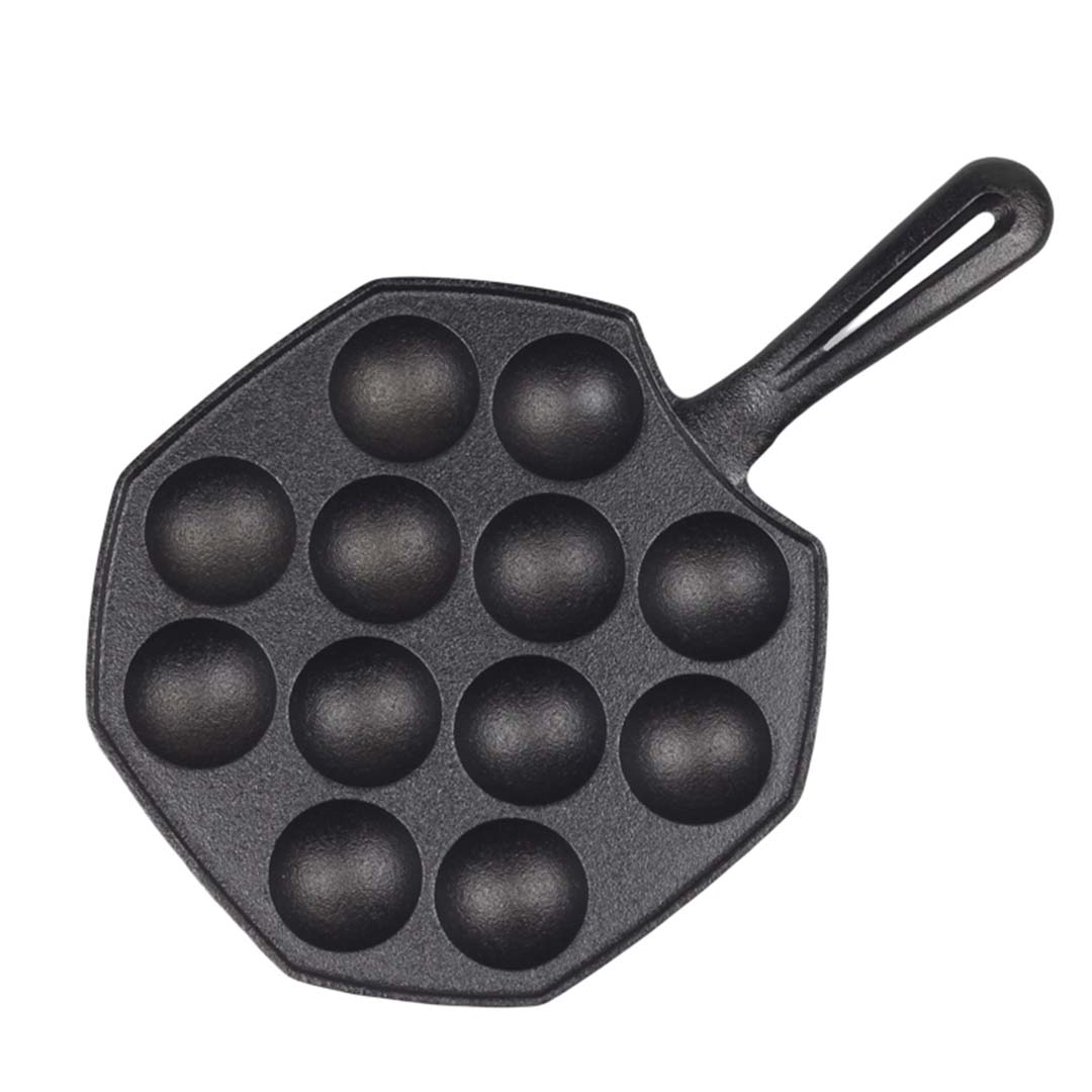 Soga 18Cm Cast Iron Takoyaki Fry Pan Octopus Balls Maker 12 Hole Cavities Grill Mold, Home &Amp; Living, Kitchen &Amp; Dining, Cookware, Frying Pans, ,  - Nz Depot 1