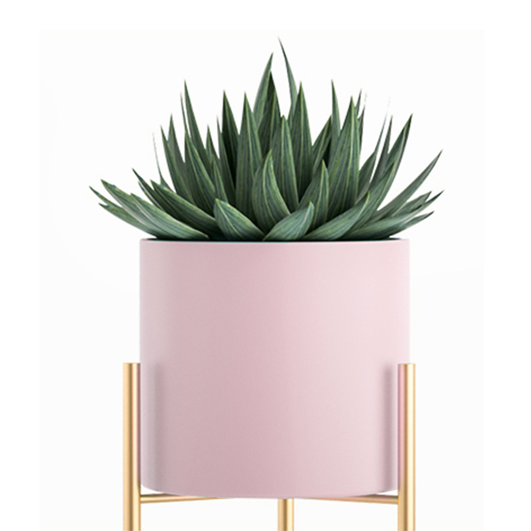 Soga 2 Layer 42Cm Gold Metal Plant Stand With Pink Flower Pot Holder Corner Shelving Rack Indoor Display, Home &Amp; Living, Home Decor, Indoor Pots, Planters And Plant Stands, , ,  - Nz Depot 3