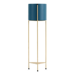 SOGA 2 Layer 81cm Gold Metal Plant Stand with Blue Flower Pot Holder Corner Shelving Rack Indoor Display, Home & Living, Home Decor, Indoor Pots, Planters and Plant Stands, , ,  - NZ DEPOT 1