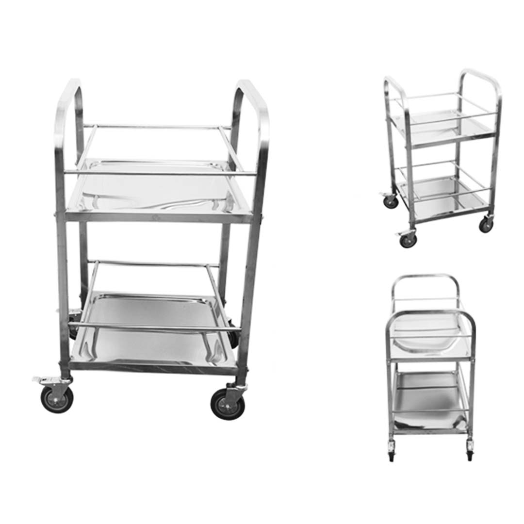 Soga 2 Tier 500X500X950 Stainless Steel Square Tube Drink Wine Food Utility Cart, Business &Amp; Industrial, Food Service, Food Service Carts, , ,  - Nz Depot 2