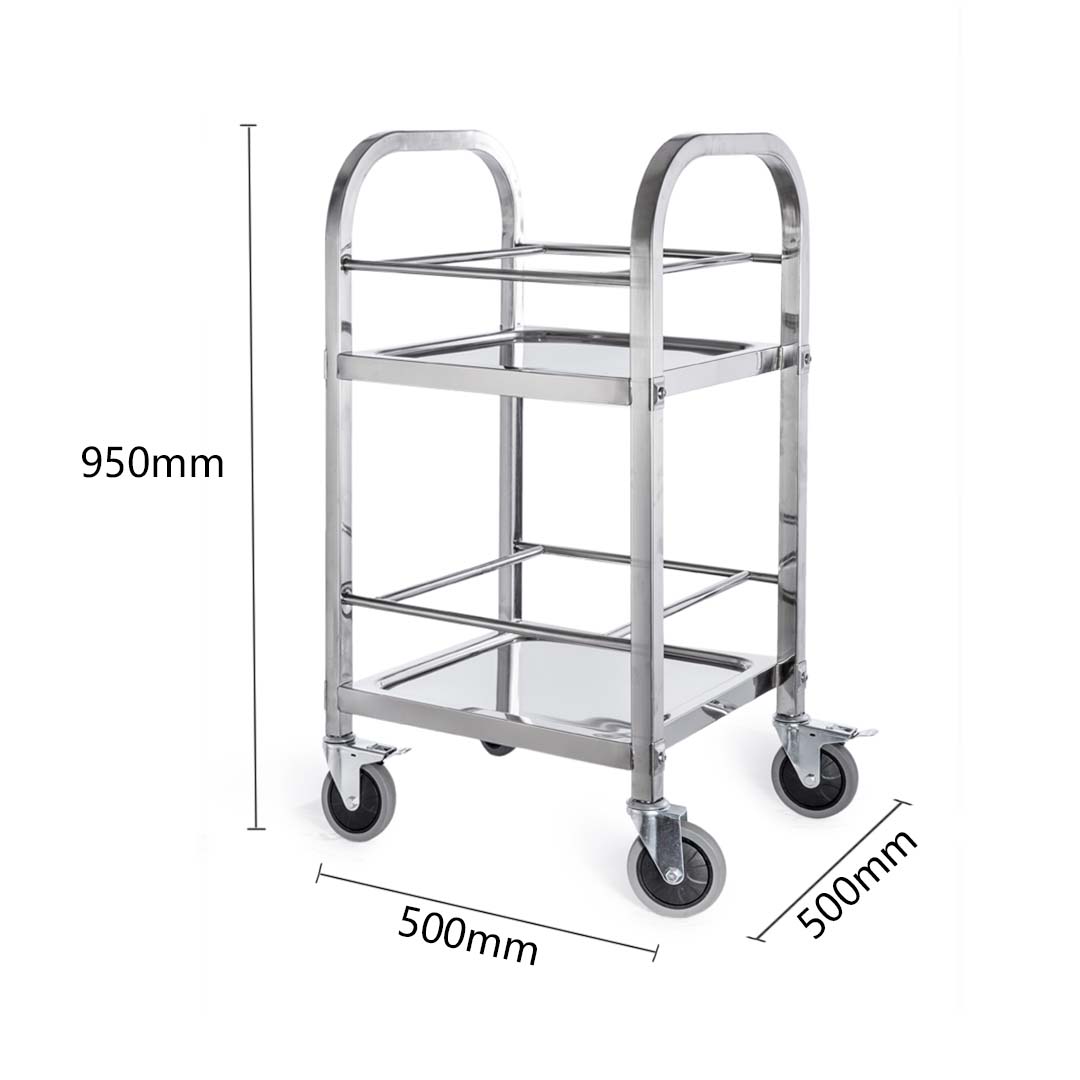 Soga 2 Tier 500X500X950 Stainless Steel Square Tube Drink Wine Food Utility Cart, Business &Amp; Industrial, Food Service, Food Service Carts, , ,  - Nz Depot 3