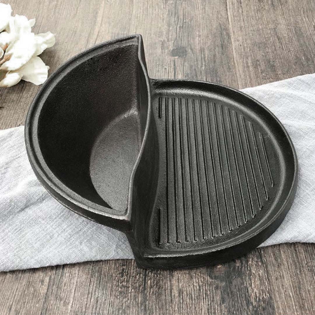 Soga 2 In 1 Cast Iron Ribbed Fry Pan Skillet Griddle Bbq And Steamboat Hot Pot, Home &Amp; Living, Kitchen &Amp; Dining, Cookware, Frying Pans, ,  - Nz Depot 7