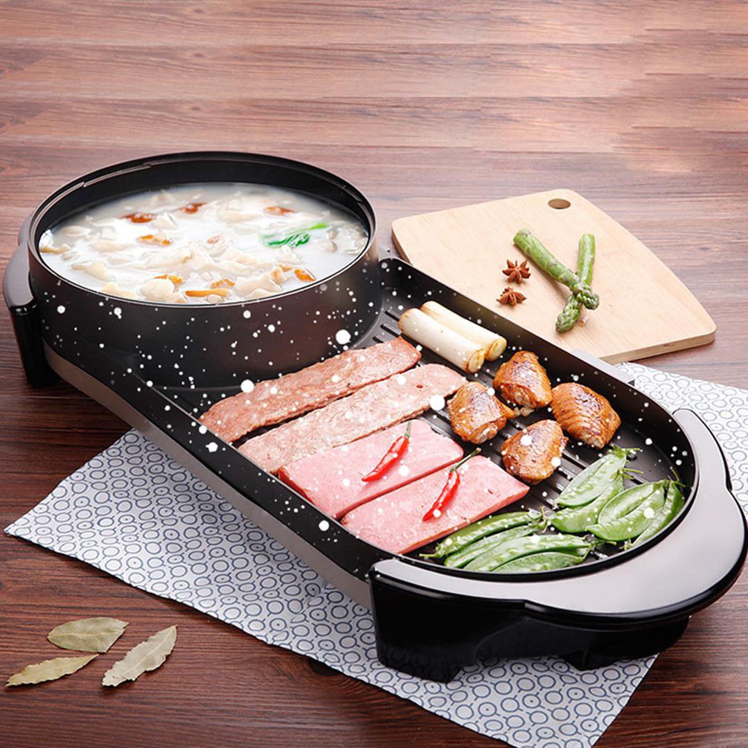 Soga 2 In 1 Electric Non-Stick Bbq Teppanyaki Grill Plate Steamboat Hotpot 2-8 Person, Home &Amp; Living, Kitchen &Amp; Dining, Cookware, Griddles &Amp; Grill Pans, ,  - Nz Depot 6