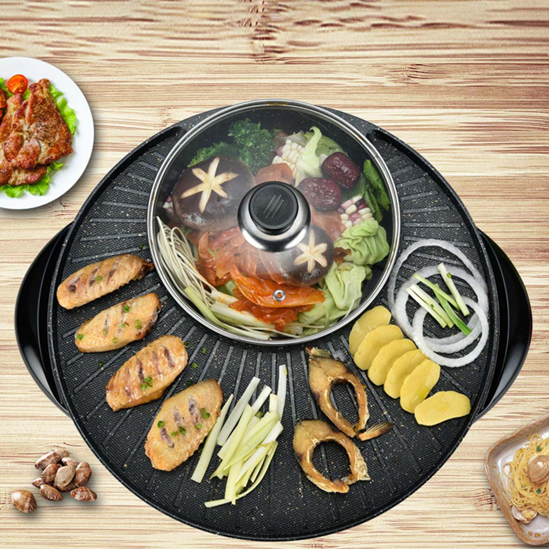 Soga 2 In 1 Electric Stone Coated Teppanyaki Grill Plate Steamboat Hotpot 3-5 Person, Home &Amp; Living, Kitchen &Amp; Dining, Cookware, Griddles &Amp; Grill Pans, ,  - Nz Depot 7