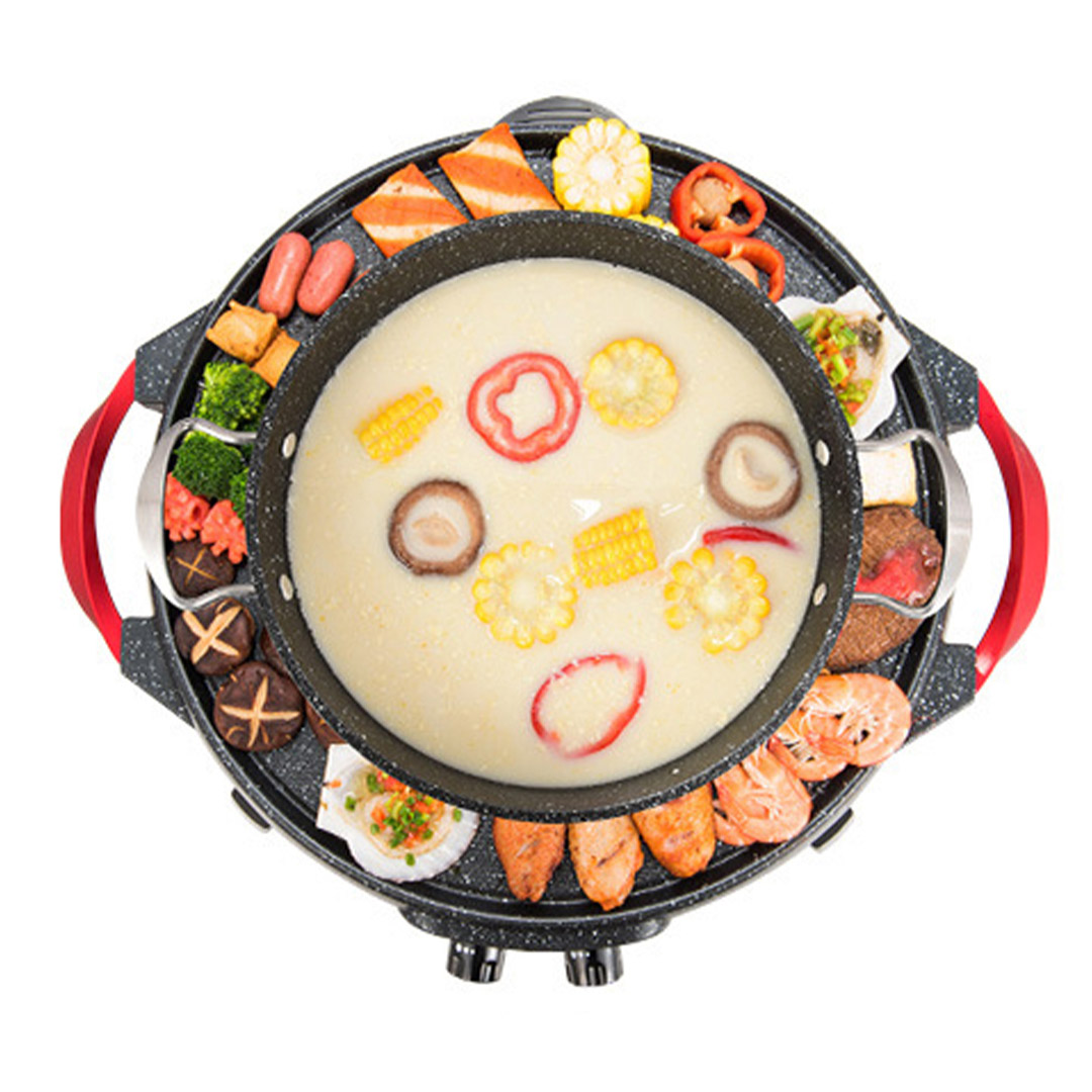 Soga 2 In 1 Electric Stone Coated Teppanyaki Grill Plate Steamboat Hotpot, Home &Amp; Living, Kitchen &Amp; Dining, Cookware, Griddles &Amp; Grill Pans, ,  - Nz Depot 3