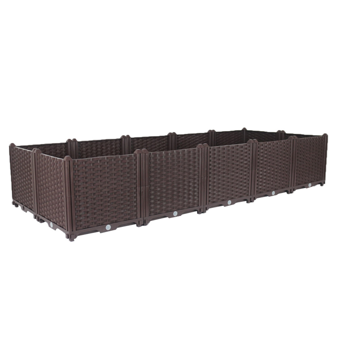 Soga 200Cm Raised Planter Box Vegetable Herb Flower Outdoor Plastic Plants Garden Bed Deepen, Garden, Tools &Amp; Hardware, Gardening &Amp; Lawn Care, Pots, Planters &Amp; Container Accessories, , ,  - Nz Depot 1