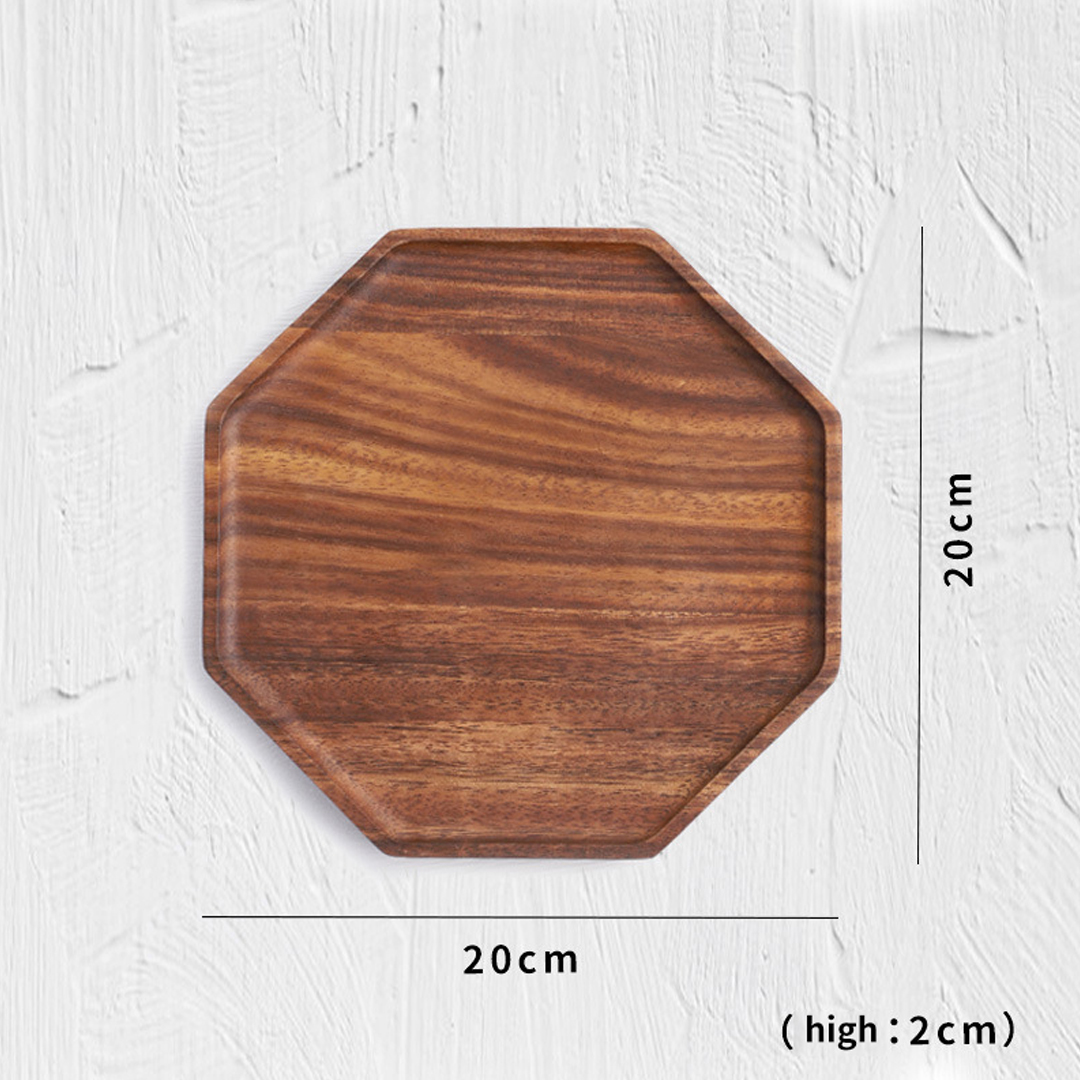 Soga 20Cm Octagon Wooden Acacia Food Serving Tray Charcuterie Board Centerpiece Home Decor, Kitchenware, Table Top, Servingware, Servingware Platter, ,  - Nz Depot 2