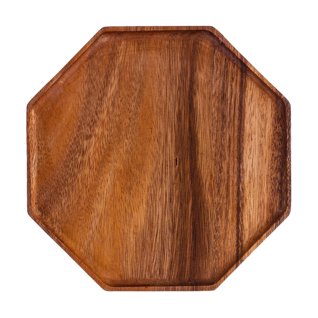 Soga 20Cm Octagon Wooden Acacia Food Serving Tray Charcuterie Board Centerpiece Home Decor, Kitchenware, Table Top, Servingware, Servingware Platter, ,  - Nz Depot 1